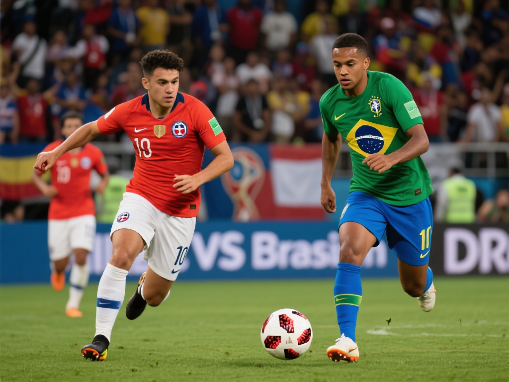 在世界足球的舞台上，智利与巴西这一对经典