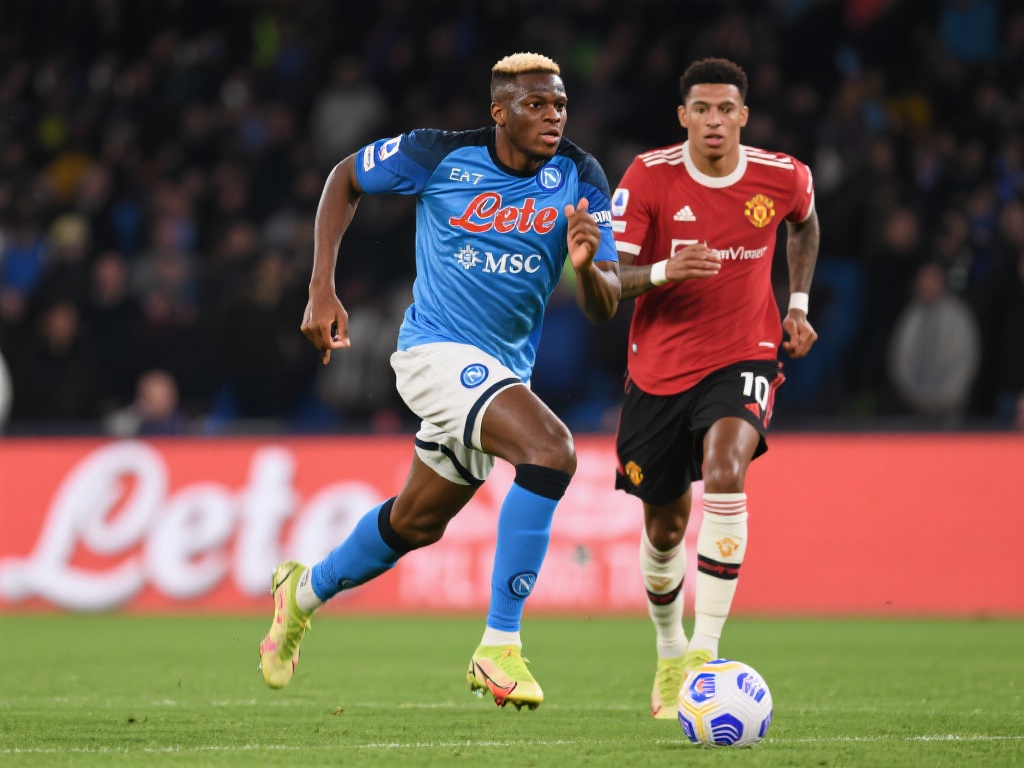 相较于劳塔罗，奥斯梅恩则以速度与力量见长