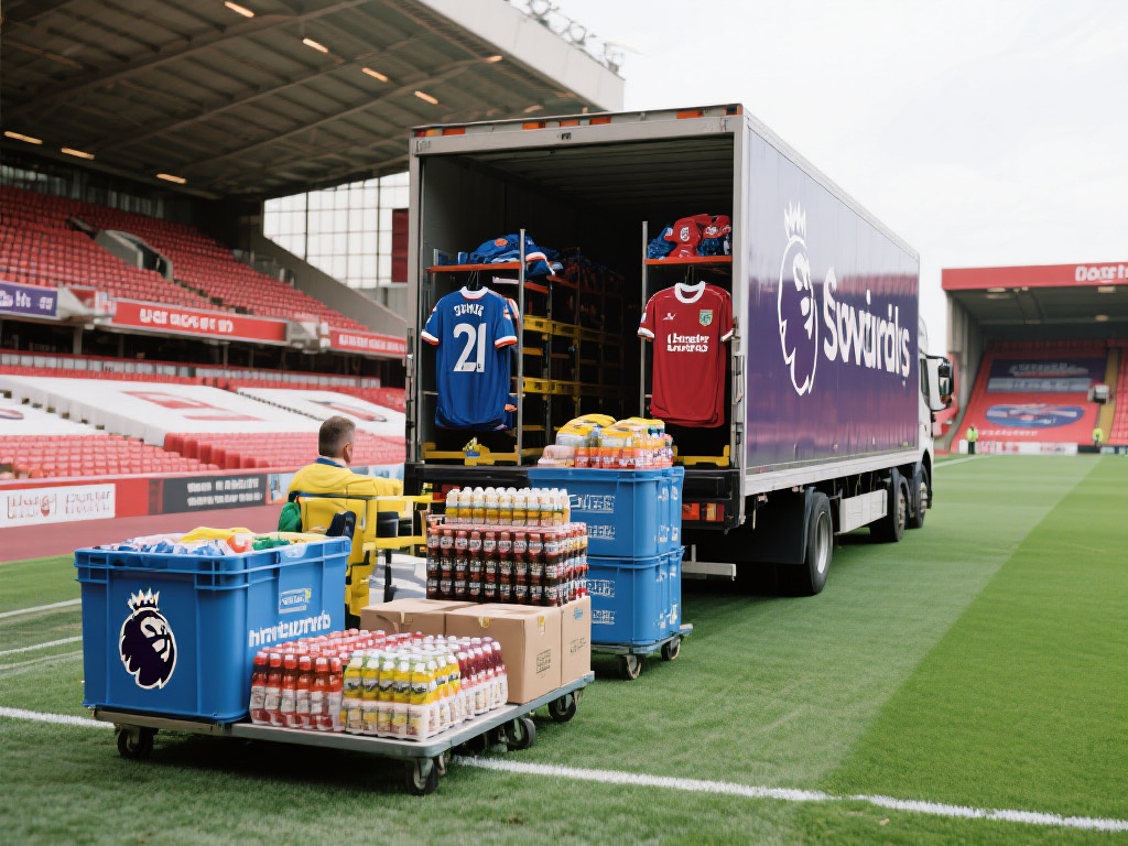 英超联赛物流运作新探析 为了确保赛前、赛中及赛后物资的及时供给,